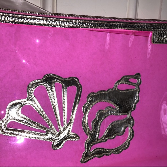 Lilly Pulitzer Pink Plastic Pouch New - Picture 3 of 9
